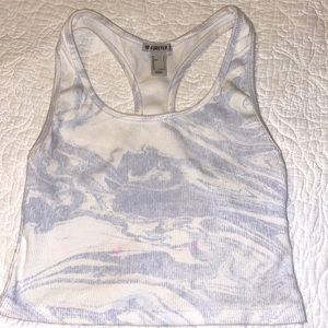 Gray marble crop top Forever21 Small